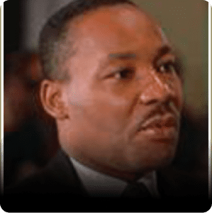 A close up of the face of martin luther king